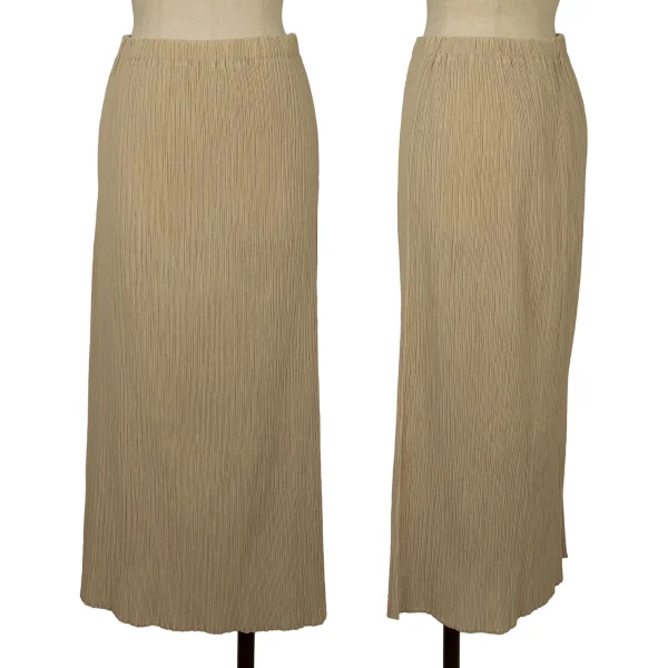 ISSEY MIYAKE Pleated Skirt Beige L K-171359_001