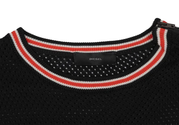 DIESEL Shoulder Zip Line Mesh Top K-171362_004