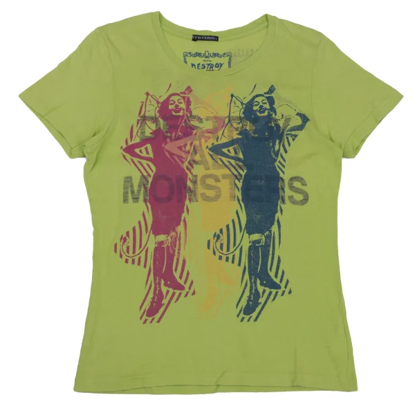 Hysterics Girl Monster Print T-shirt Light Green,Multi-Color F K-171364_001