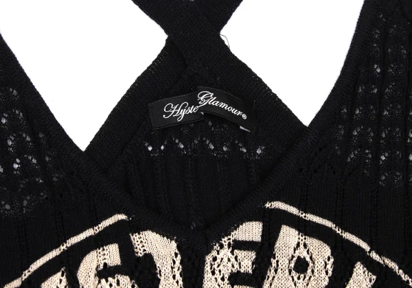 HYSTERIC GLAMOUR Girl Logo Lace Knit Tank Top K-171366_004