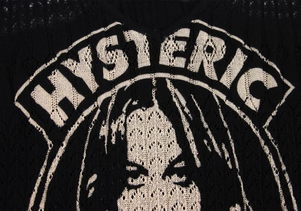 HYSTERIC GLAMOUR Girl Logo Lace Knit Tank Top K-171366_005