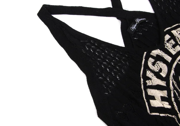 HYSTERIC GLAMOUR Girl Logo Lace Knit Tank Top K-171366_006