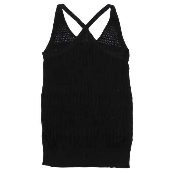 HYSTERIC GLAMOUR Girl Logo Lace Knit Tank Top K-171366_010