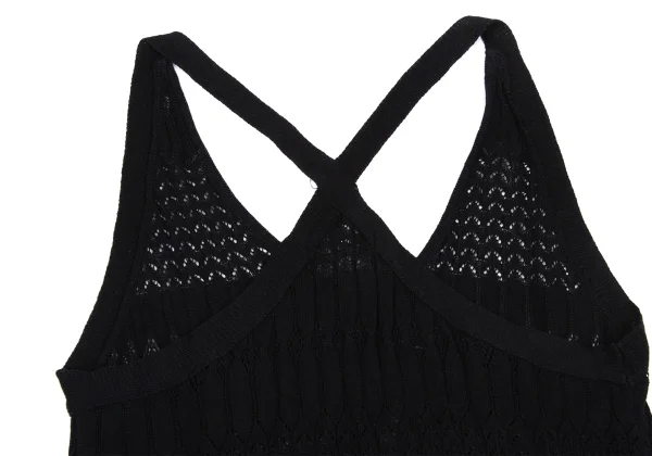 HYSTERIC GLAMOUR Girl Logo Lace Knit Tank Top K-171366_011