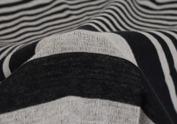 HYSTERIC GLAMOUR Skull Striped Short Sleeve Knit K-171367_016