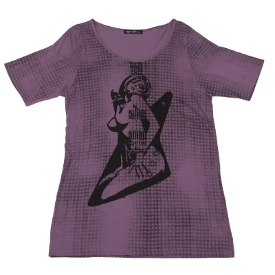 HYSTERIC GLAMOUR Girl Guitar Print T-shirt