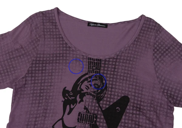 HYSTERIC GLAMOUR Girl Guitar Print T-shirt K-171368_002