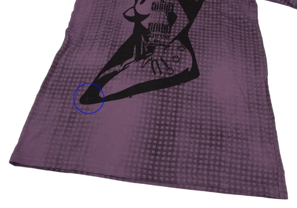 HYSTERIC GLAMOUR Girl Guitar Print T-shirt K-171368_008