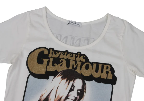 HYSTERIC GLAMOUR Girl Logo Glitter Print T-shirt K-171370_002