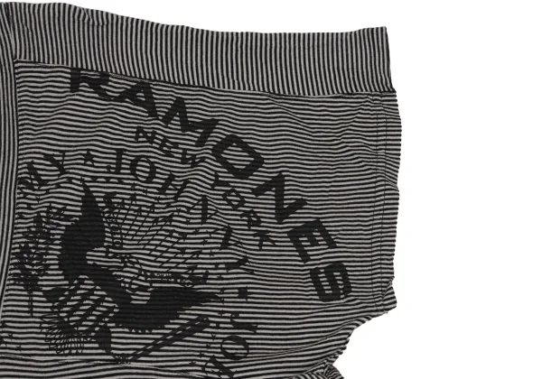 HYSTERIC GLAMOUR Ramones Logo Print Striped Top K-171373_006