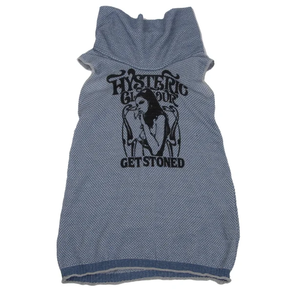 HYSTERIC GLAMOUR Girl Logo Drape-neck Sleeveless Knit Top K-171375_002