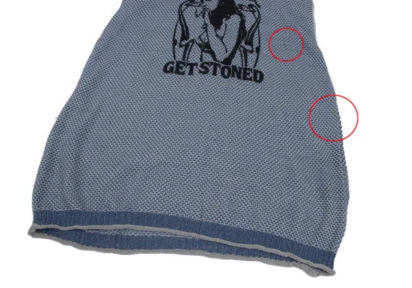 HYSTERIC GLAMOUR Girl Logo Drape-neck Sleeveless Knit Top K-171375_007