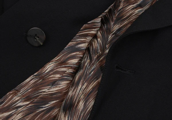 JUNIOR GAULTIER Hair Print-lined Wool Hooded Jacket K-171376_012