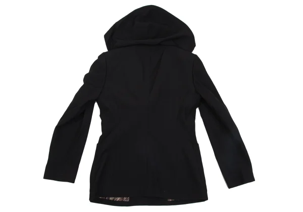 JUNIOR GAULTIER Hair Print-lined Wool Hooded Jacket K-171376_017
