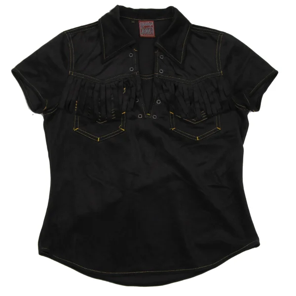 GAULTIER JEAN'S Fringe Pocket Pullover Short Sleeve Shirt K-171377_002
