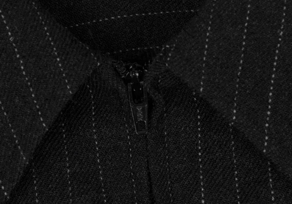 Jean Paul GAULTIER CLASSIQUE Wool Stretch Striped Zip Shirt K-171385_005