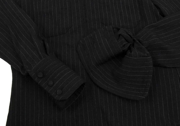 Jean Paul GAULTIER CLASSIQUE Wool Stretch Striped Zip Shirt K-171385_008