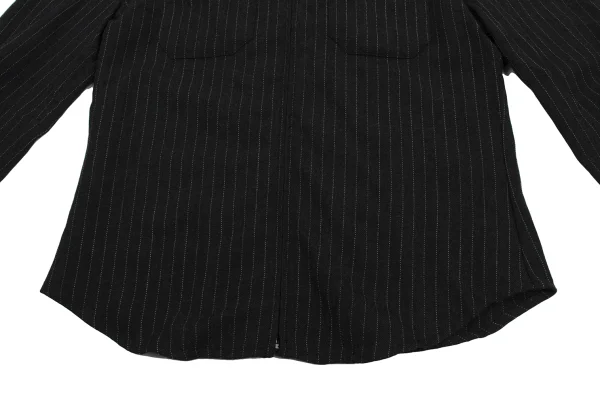 Jean Paul GAULTIER CLASSIQUE Wool Stretch Striped Zip Shirt K-171385_009