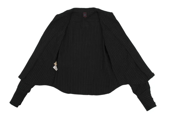 Jean Paul GAULTIER CLASSIQUE Wool Stretch Striped Zip Shirt K-171385_010