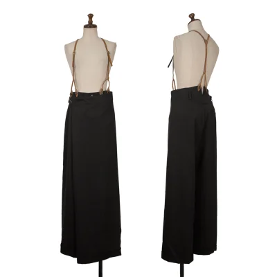 Jean Paul GAULTIER CLASSIQUE Wool Suspenders Wrap Pants
