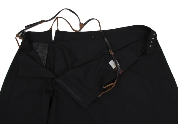 Jean Paul GAULTIER CLASSIQUE Wool Suspenders Wrap Pants K-171386_009