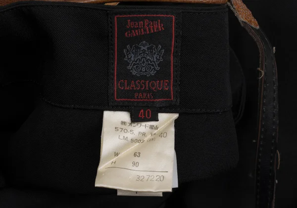Jean Paul GAULTIER CLASSIQUE Wool Suspenders Wrap Pants K-171386_020
