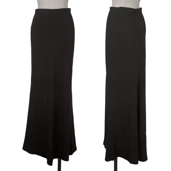 Jean Paul GAULTIER CLASSIQUE Triacetate Poly Long Skirt Black 40 K-171387_001