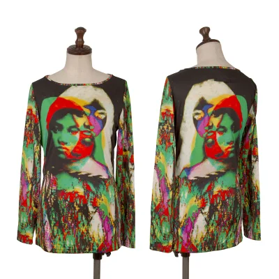 Jean Paul GAULTIER FEMME Psychedelic Face Print T Shirt