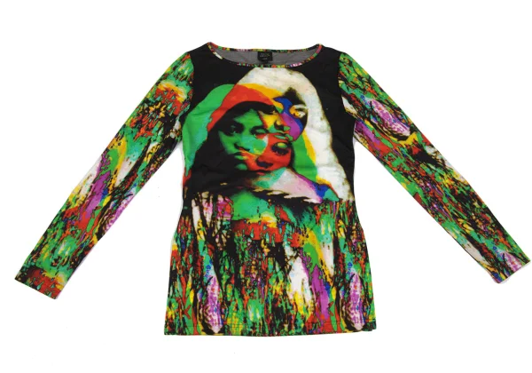 Jean Paul GAULTIER FEMME Psychedelic Face Print T Shirt K-171390_002