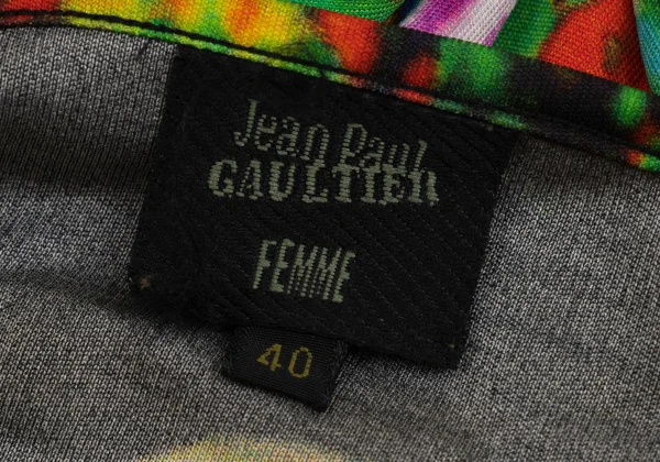 Jean Paul GAULTIER FEMME Psychedelic Face Print T Shirt K-171390_013