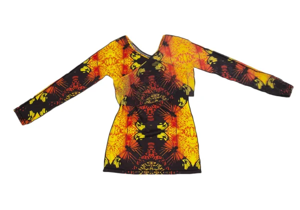Jean Paul GAULTIER FEMME Butterfly Print Mesh Layered Top K-171393_002