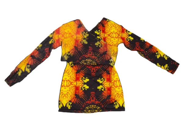 Jean Paul GAULTIER FEMME Butterfly Print Mesh Layered Top K-171393_012