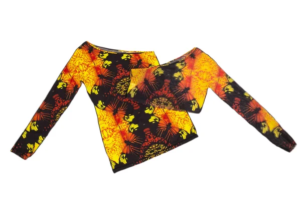 Jean Paul GAULTIER FEMME Butterfly Print Mesh Layered Top K-171393_014