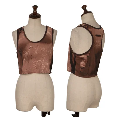 Jean Paul GAULTIER FEMME Drawing Print Short Tank Top