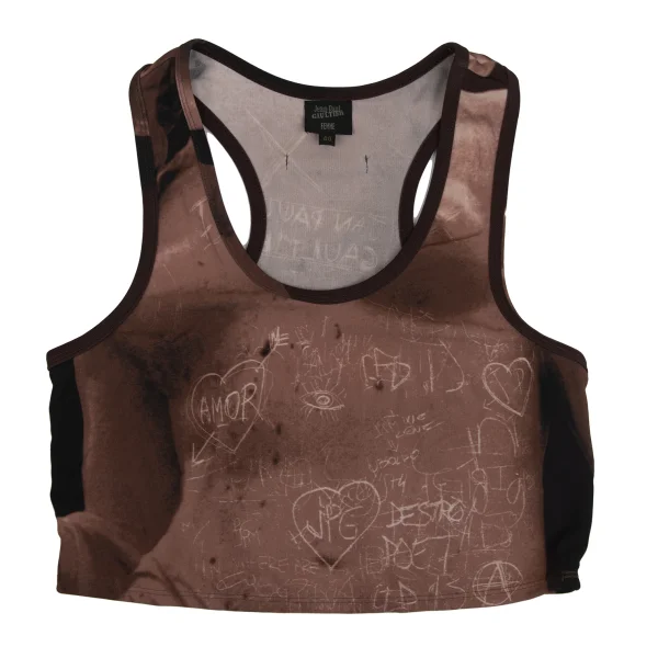 Jean Paul GAULTIER FEMME Drawing Print Short Tank Top K-171402_002