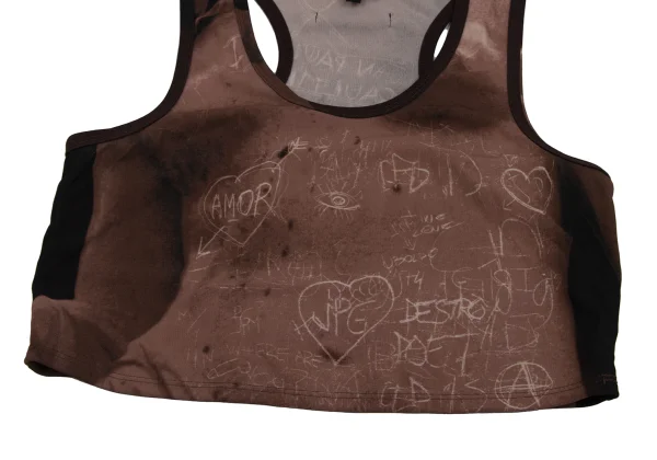 Jean Paul GAULTIER FEMME Drawing Print Short Tank Top K-171402_005