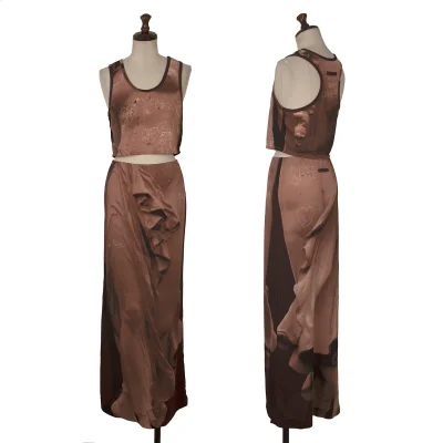Jean Paul GAULTIER FEMME Drawing Print Tank Top & Skirt