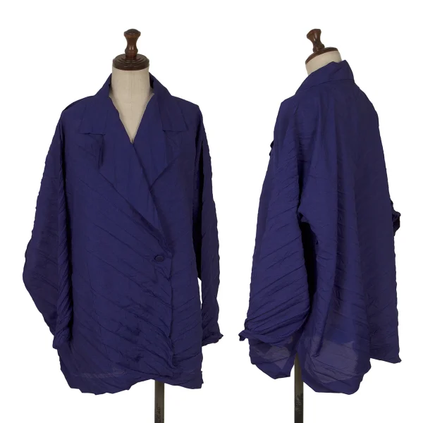 ISSEY MIYAKE Twist Pleated 1B Jacket Purple 2 K-171413_001
