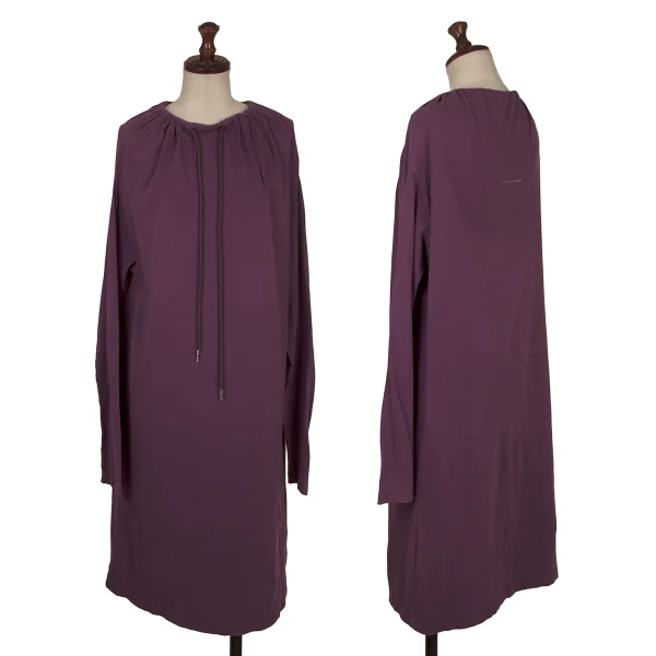 MM6 MAISON MARGIELA Neck Gather String Long T-shirt Purple M K-171422_001
