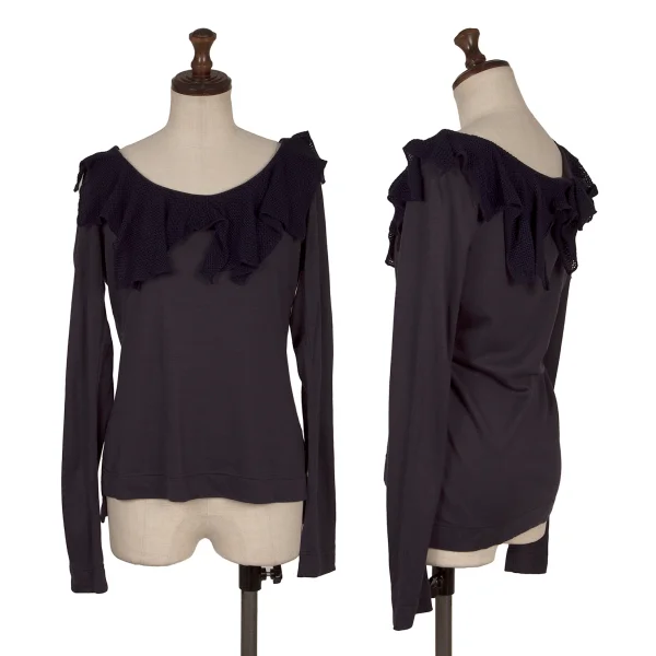 Vivienne Westwood Red Label Frill Knit Top Purple 3 K-171424_001