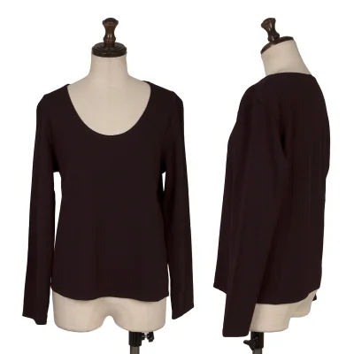 JURGEN LEHL Wool Outseam Crew Neck Knit Top