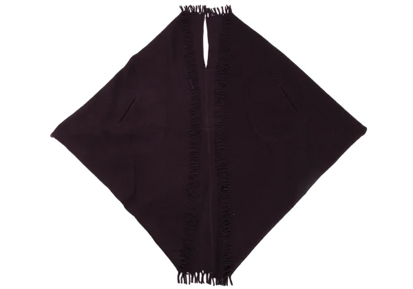 JURGEN LEHL Wool Fringe Knit Poncho K-171426_002