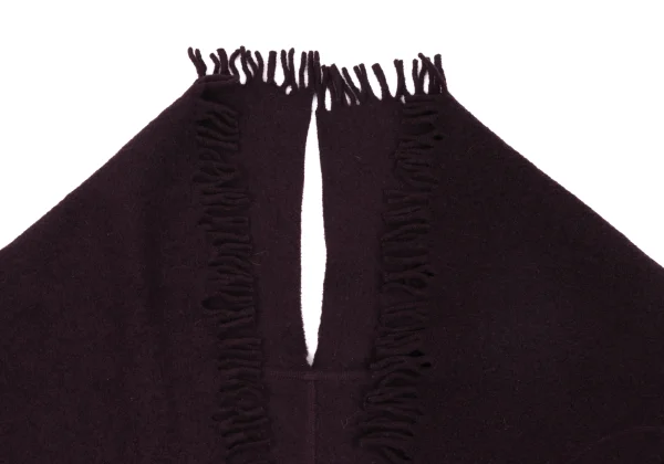 JURGEN LEHL Wool Fringe Knit Poncho K-171426_003
