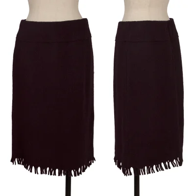 JURGEN LEHL Wool Fringe Knit Skirt