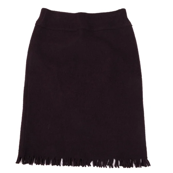 JURGEN LEHL Wool Fringe Knit Skirt K-171427_002