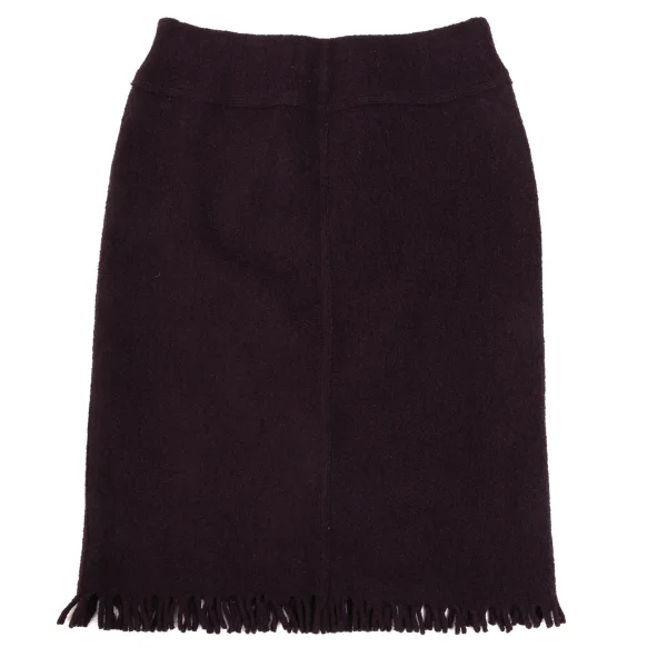 JURGEN LEHL Wool Fringe Knit Skirt K-171427_009