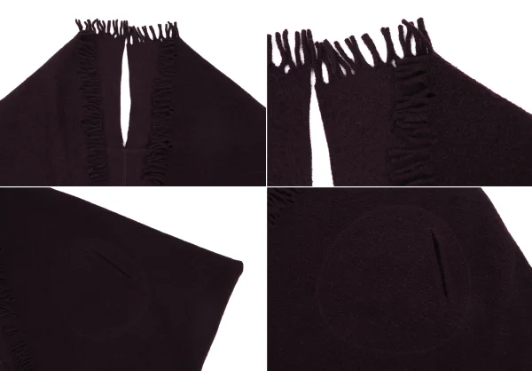 JURGEN LEHL Wool Fringe Knit Poncho & Skirt K-171428_004