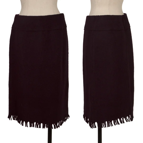 JURGEN LEHL Wool Fringe Knit Poncho & Skirt K-171428_008