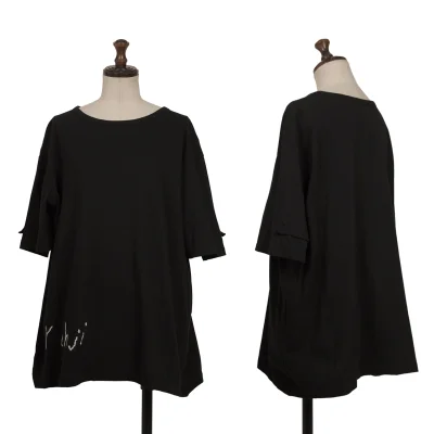 Yohji Yamamoto FEMME Hem Logo Embroidery T-shirt