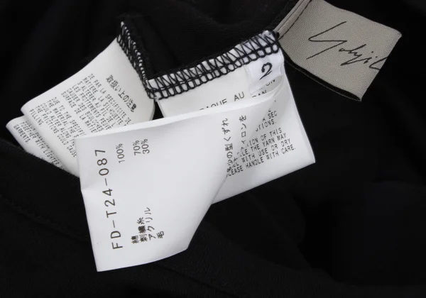 Yohji Yamamoto FEMME Hem Logo Embroidery T-shirt K-171431_015